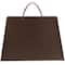 JAM Paper Matte Chocolate Brown Trapezoid Gift Bags with Rope Handles, 100ct.